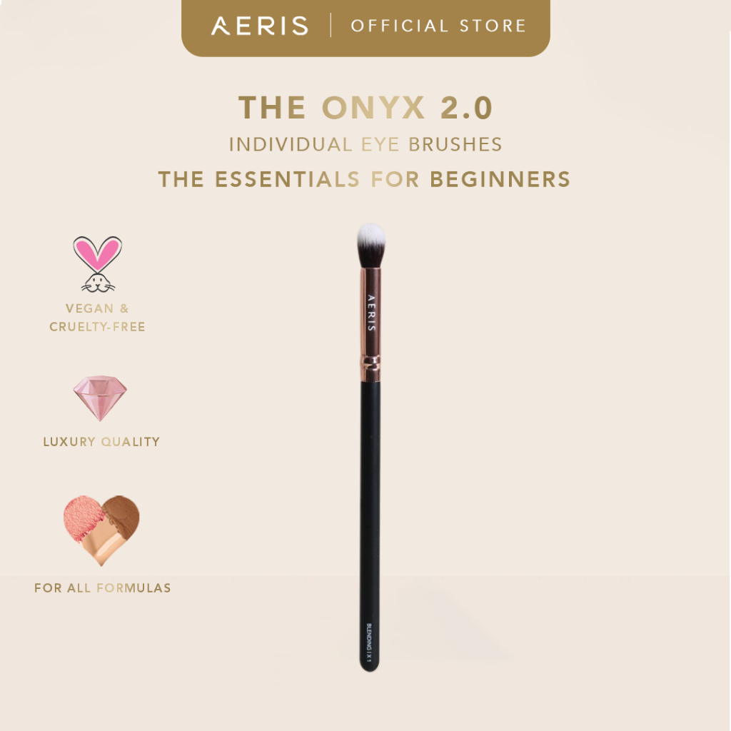 Aeris Beauté The Onyx 2.0 (Eyes) - Single Brush | Brush Make Up Kuas Rias Eyeshadow Lembut Bagus unt