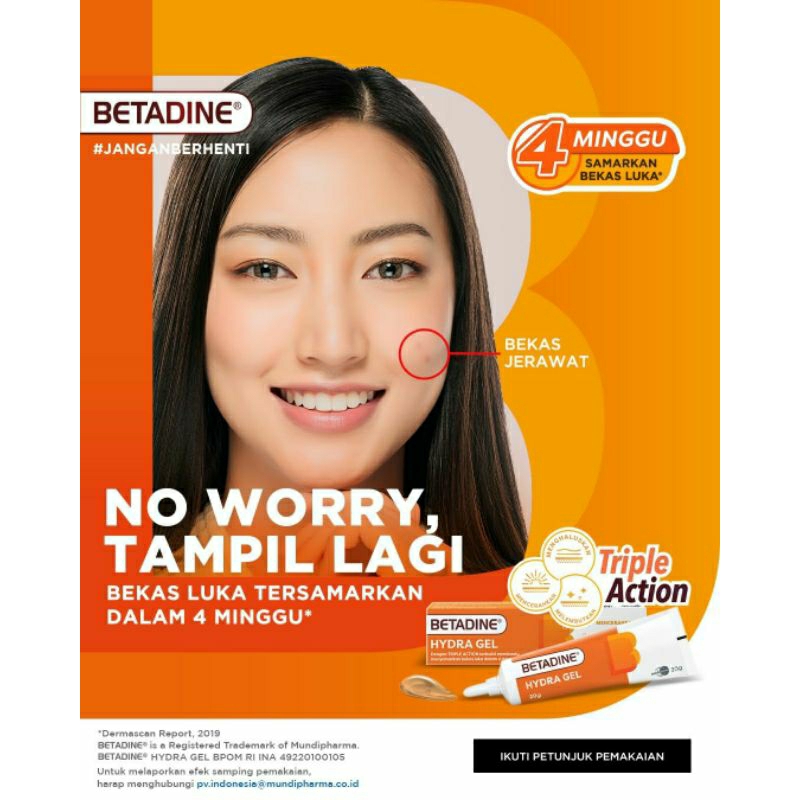 Betadine Hydra Gel - Betadine Penghilang Bekas Luka - Exp Jan 2026