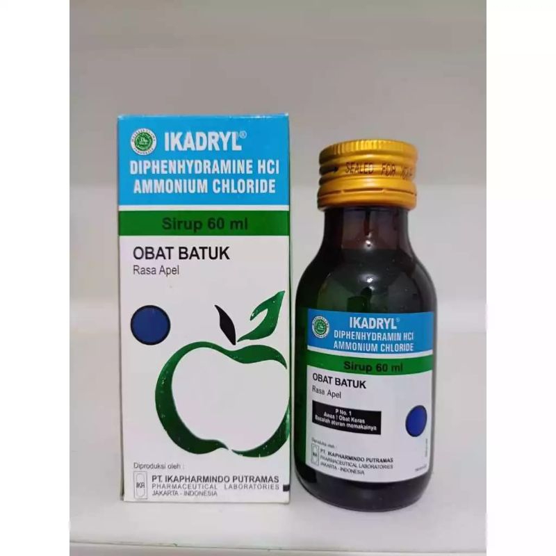 Ikadryl - Obat batuk rasa Apel (60ml)