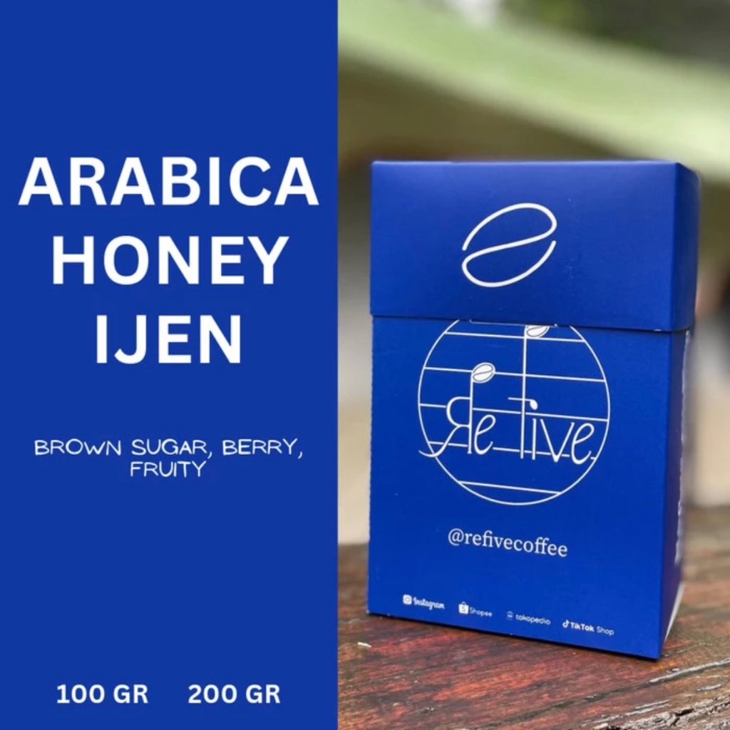 

KOPI BIJI / KOPI BUBUK ARABICA HONEY IJEN RAUNG (SINGLE ORIGIN COFFEE BEANS / GILING) 100gr