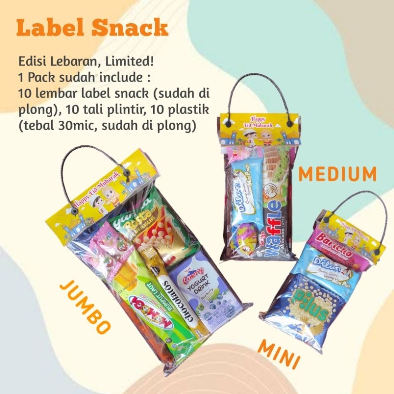 

Label Snack || Paket Label - Plastik - Tali Plintir