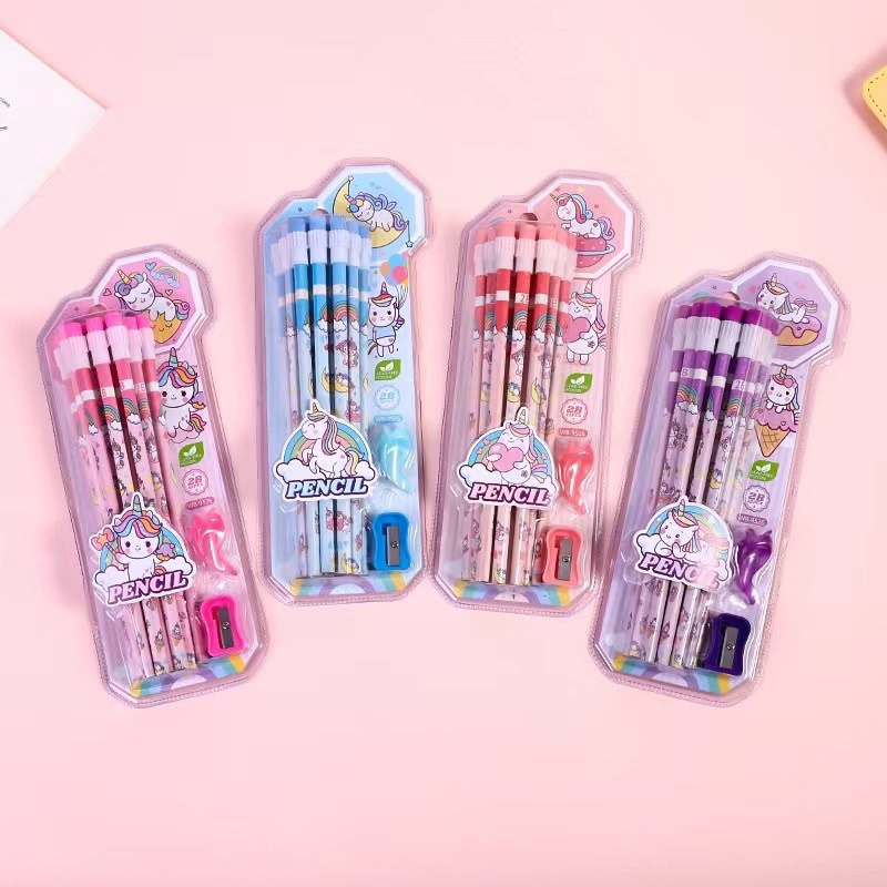 

1 LSN / 12 Pcs Pensil + Eraser Weibo WB-9526 2B with Sharpener