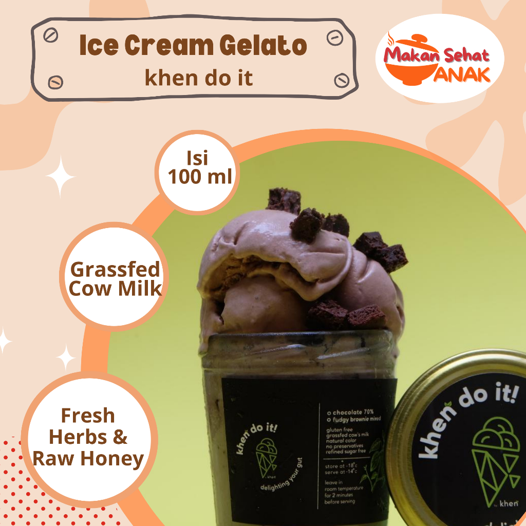 

Ice Cream Gelato Grassfed Cow Milk MPASI By Makan Sehat Anak