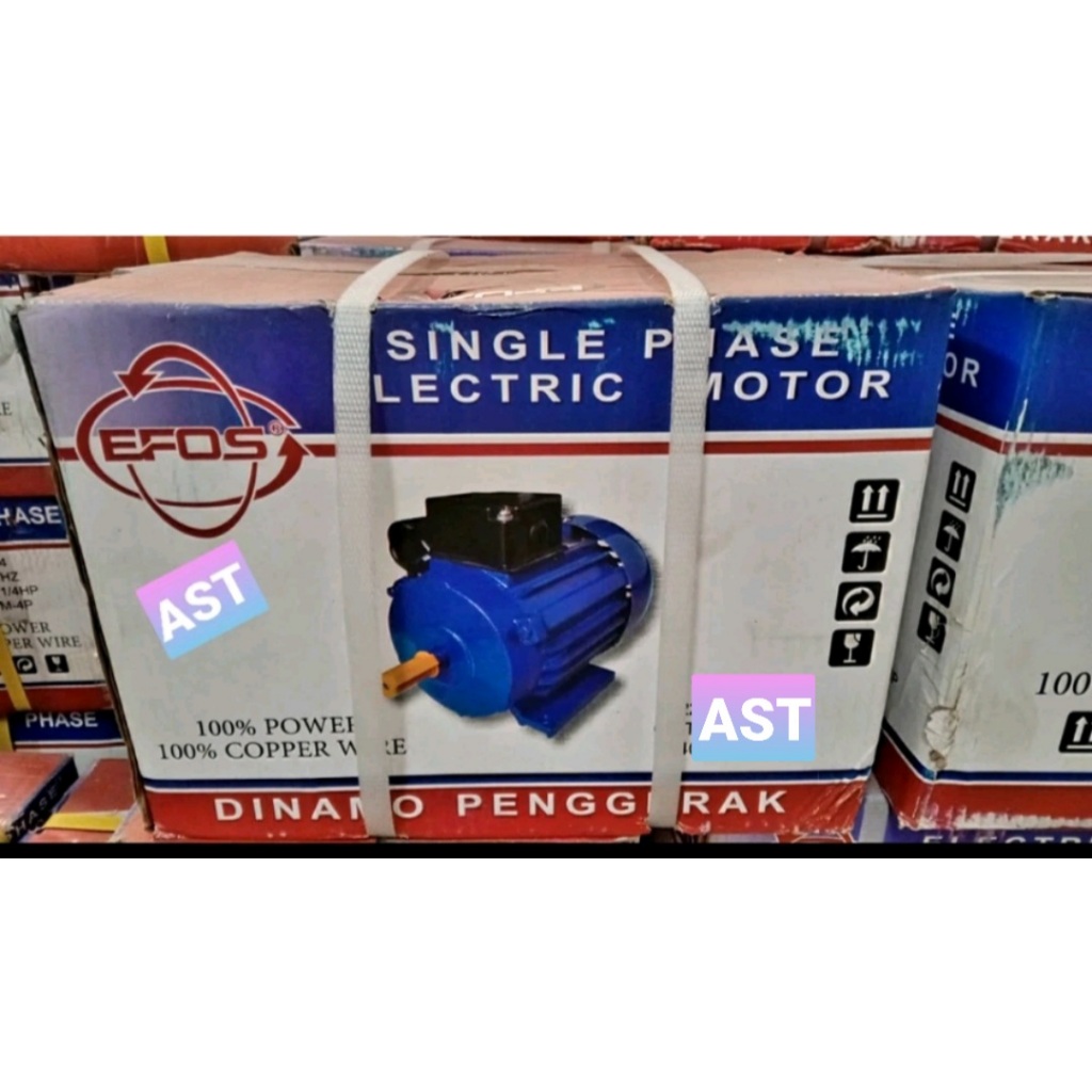 ELECTRO MOTOR 1 PHASE 1/2 HP 4P (YC 80-4) - DINAMO PENGGERAK BODY SIRIP 1/2 HP 4P / EFOS