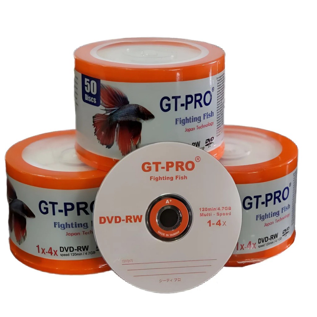 DVD-RW GT-PRO Fighting Fish Pack isi 50 pcs DVD R Kosong DVDR Satuan