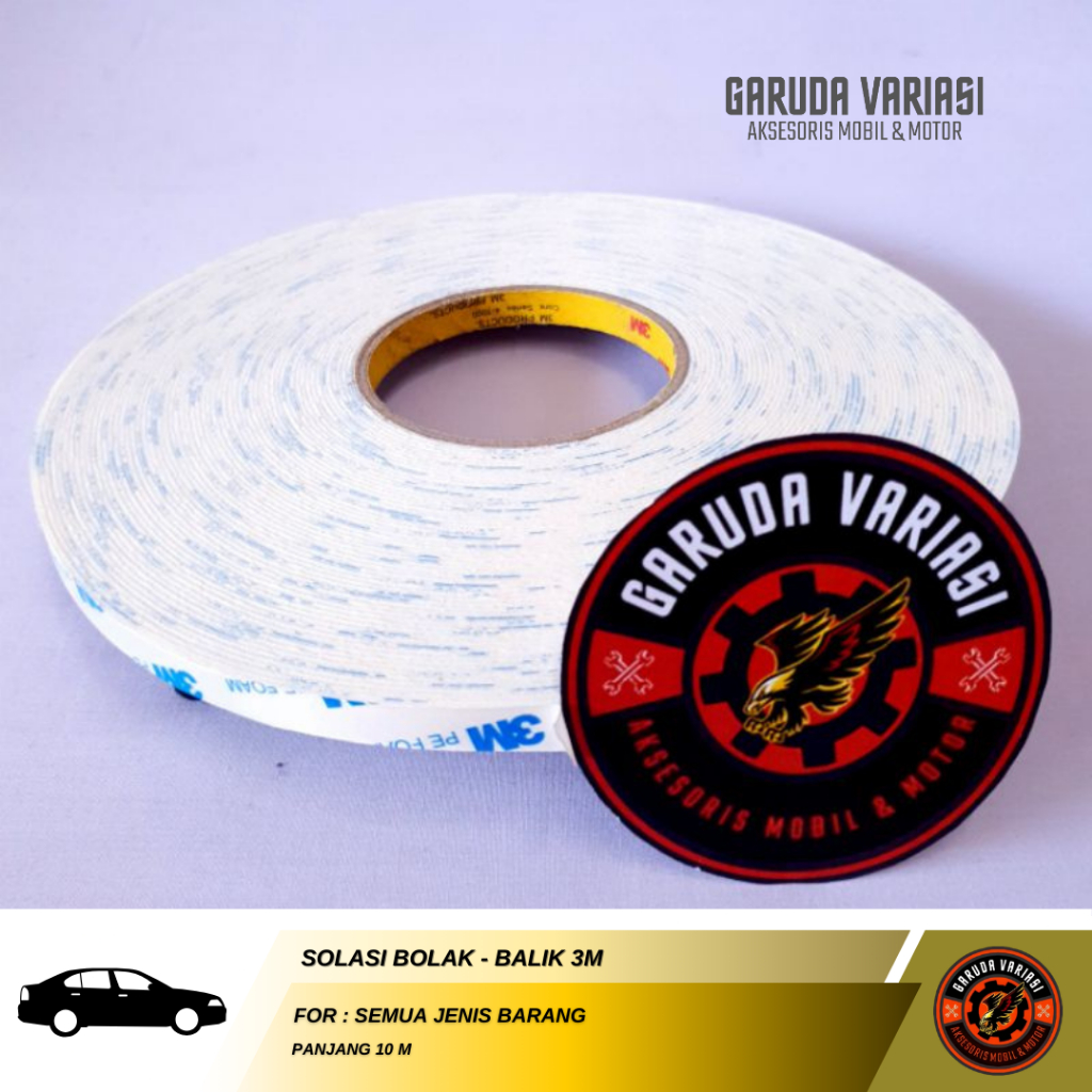 

Isolasi Bolak Balik Double Tape 3M Putih 10 MM