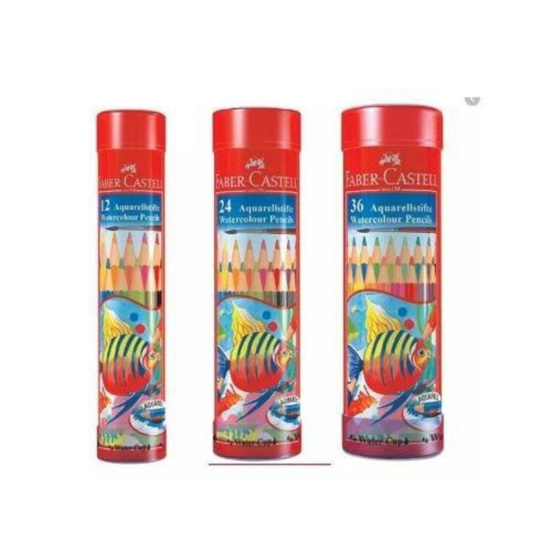 

Faber-Castell Water Colour Pencils In Round Tin / Pensil Warna Faber Castell Isi 24 36 / Fc, Wtrclr Pencil In Round Tin / Fc, Col Pencils In Round Tin 24L-115827