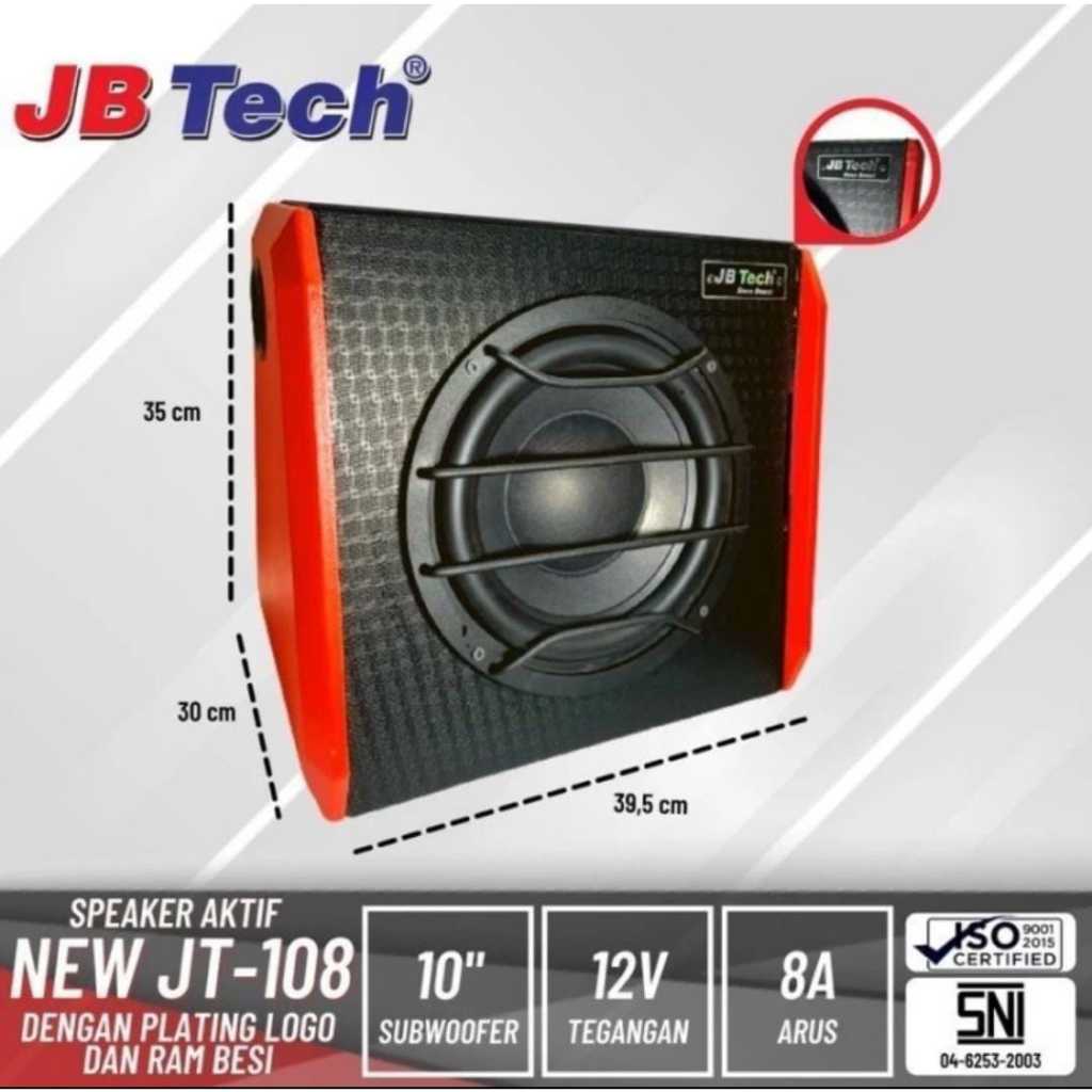 Subwoofer Aktif JB-Tech JT-108 Bassbox Kotak Bass Box Aktif 10 Inch