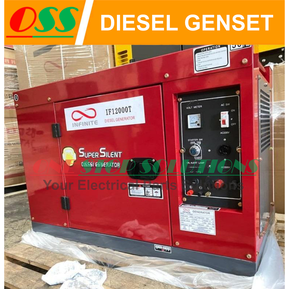 DIESEL GENSET/GENERATOR INFINITE 8000 WATT SILENT E-STATER (IF 12000T)