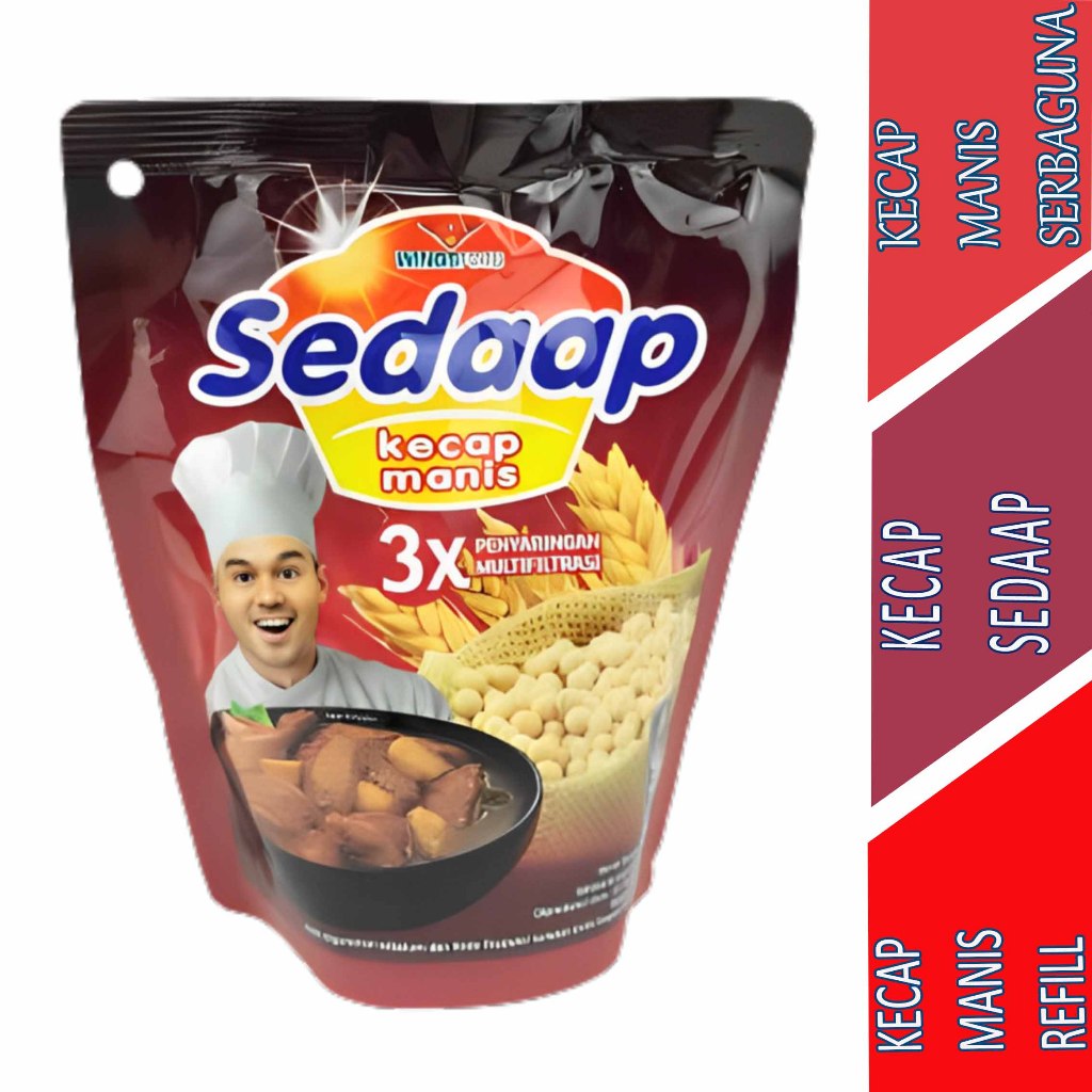 

Kecap Manis Serbaguna - Kecap Sedaap - Kecap Manis Refill - 250ml