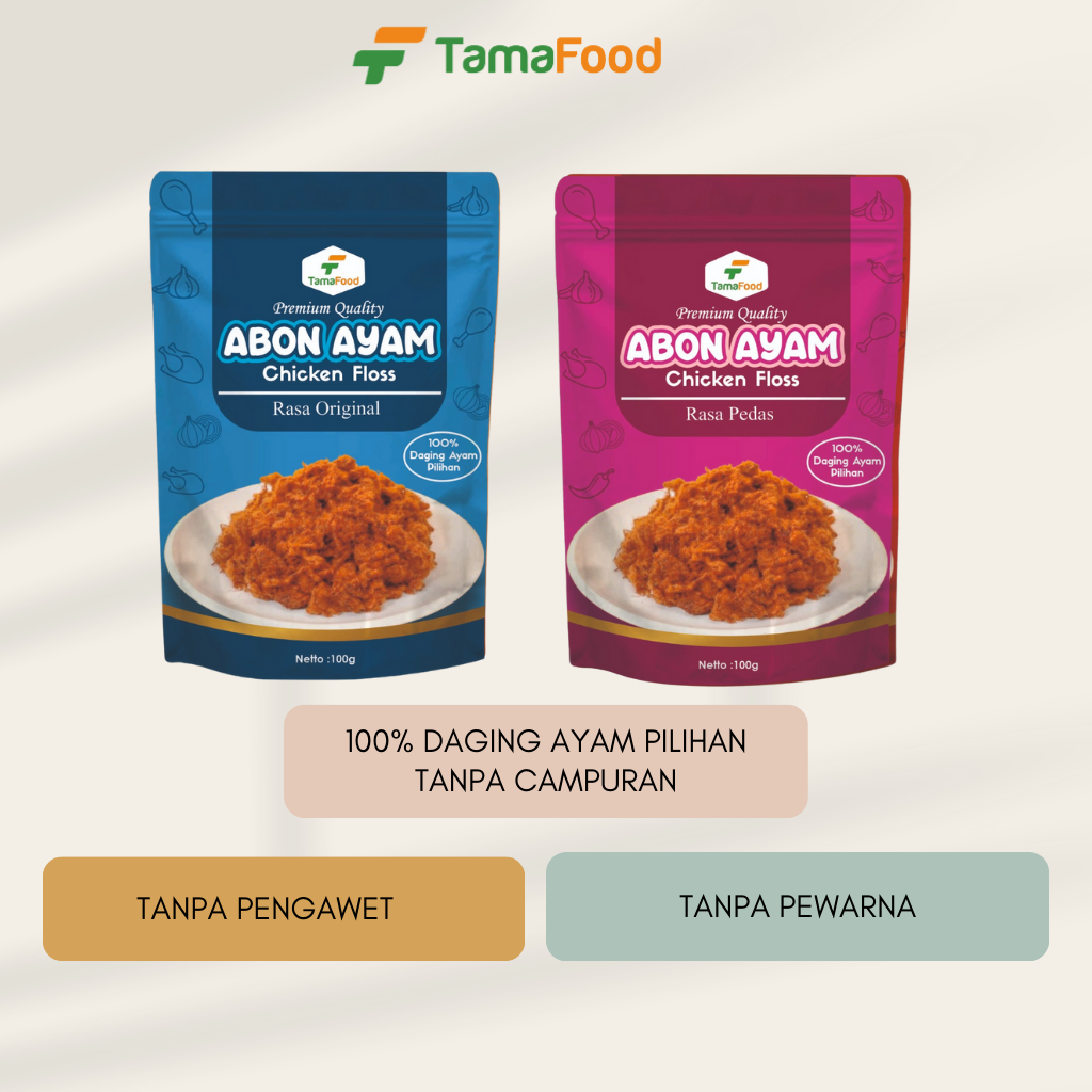 

Forcysn Tamafood - Abon Ayam Rasa Original / Pedas 100Gram