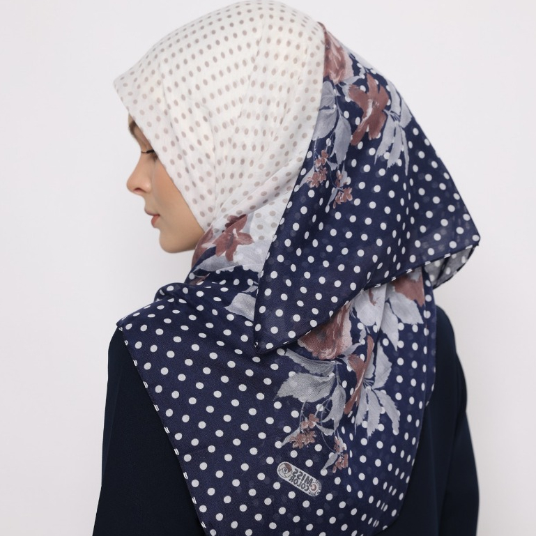 NAVY Series  Miss Color Voile Scarf Ultrafine Polyspun - Hijab Size 120*120 cm-3