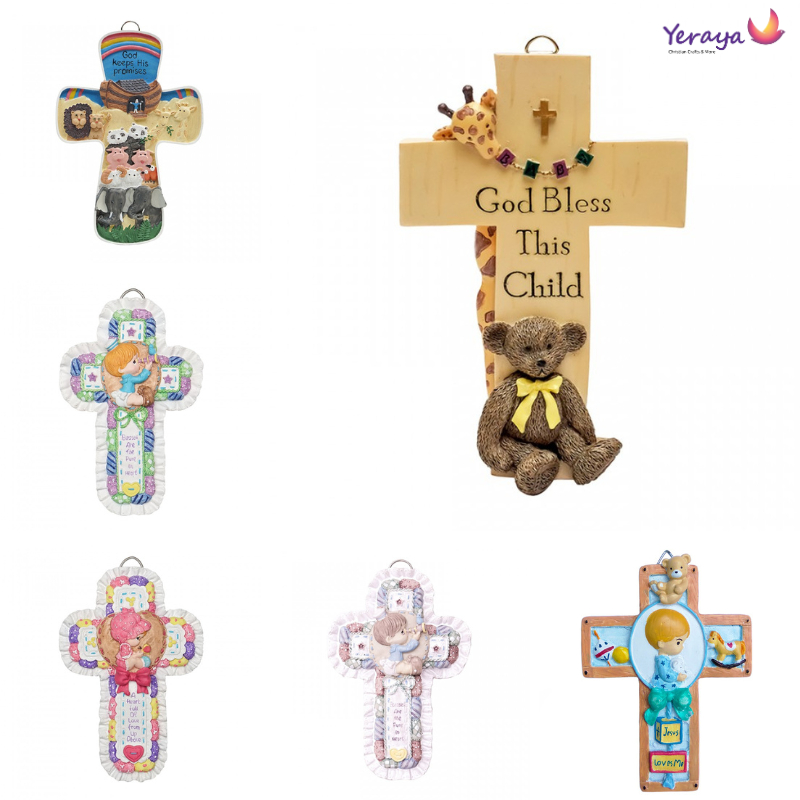 Pajangan Salib Dinding Untuk Kamar Anak / Dekorasi Hiasan Gantung Salib Kristen Kado Rohani