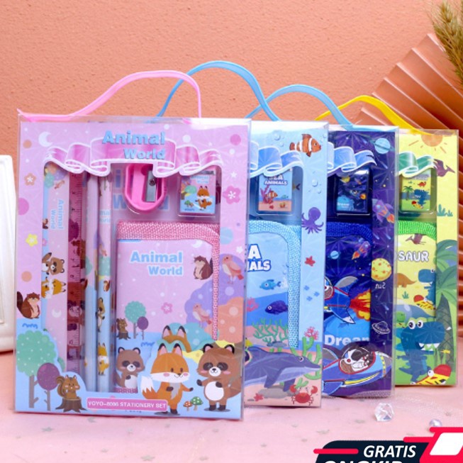 

Free Ongkir Gratis Ongkir S5926 Stationery Set Alat Tulis Set 6 in 1 Hadiah Souvenir Paket Alat Tulis Dompet Anak Alat Tulis Set Karakter