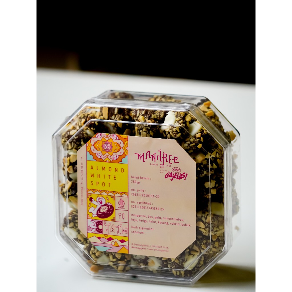 

[ManareexKomikGaJelas] Premium Cookies ALMOND WHITE SPOT kukis kue kering Halal
