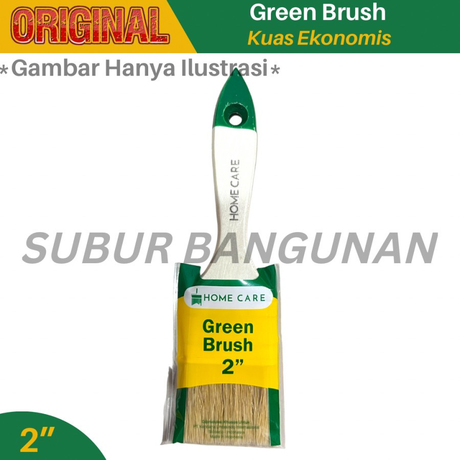 

Kuas Homecare Green Brush 2" / Kuas Bulu Putih Ekonomis Murah