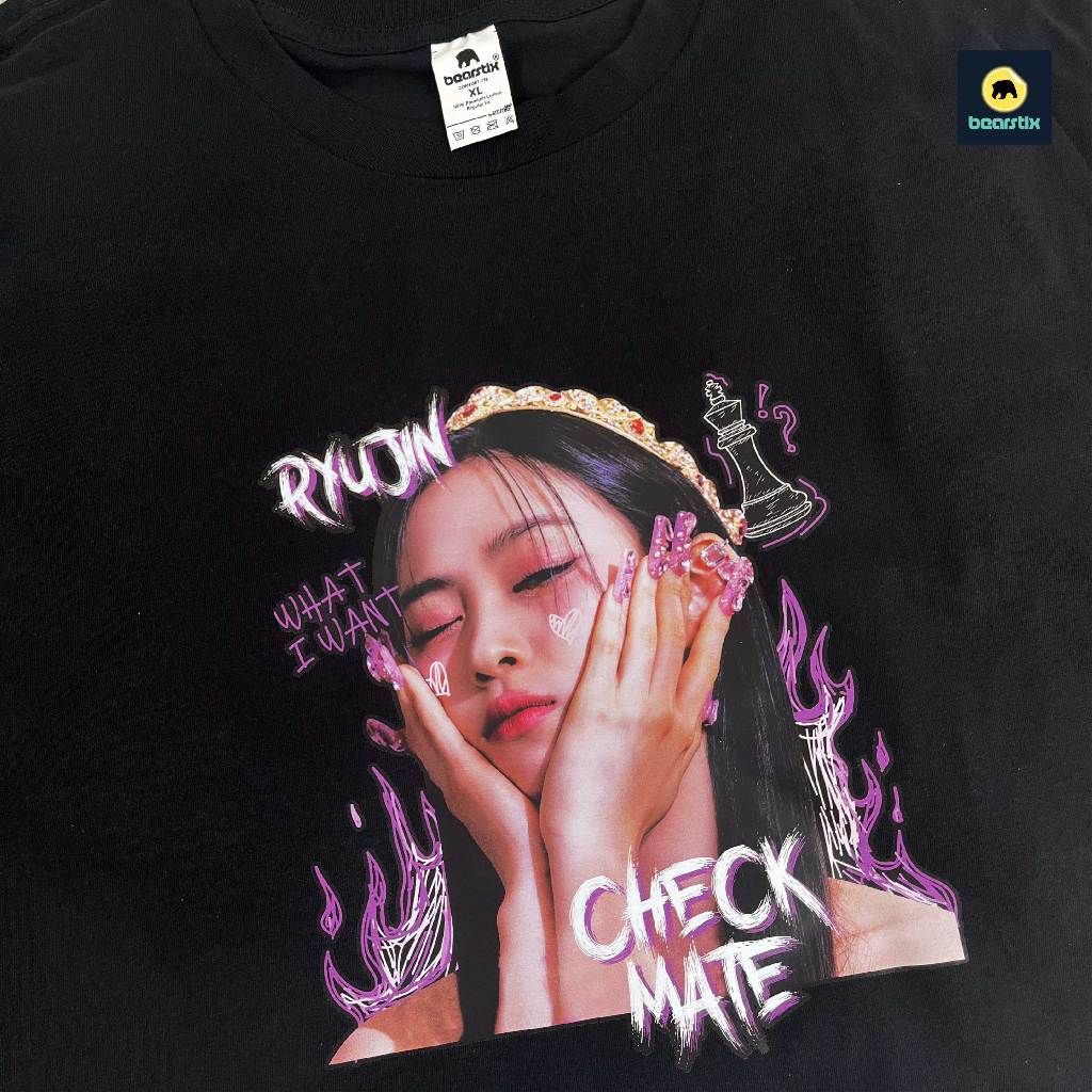 T-Shirt Ryujin Itzy - Kaos Idol Kpop - Tshirt Casual