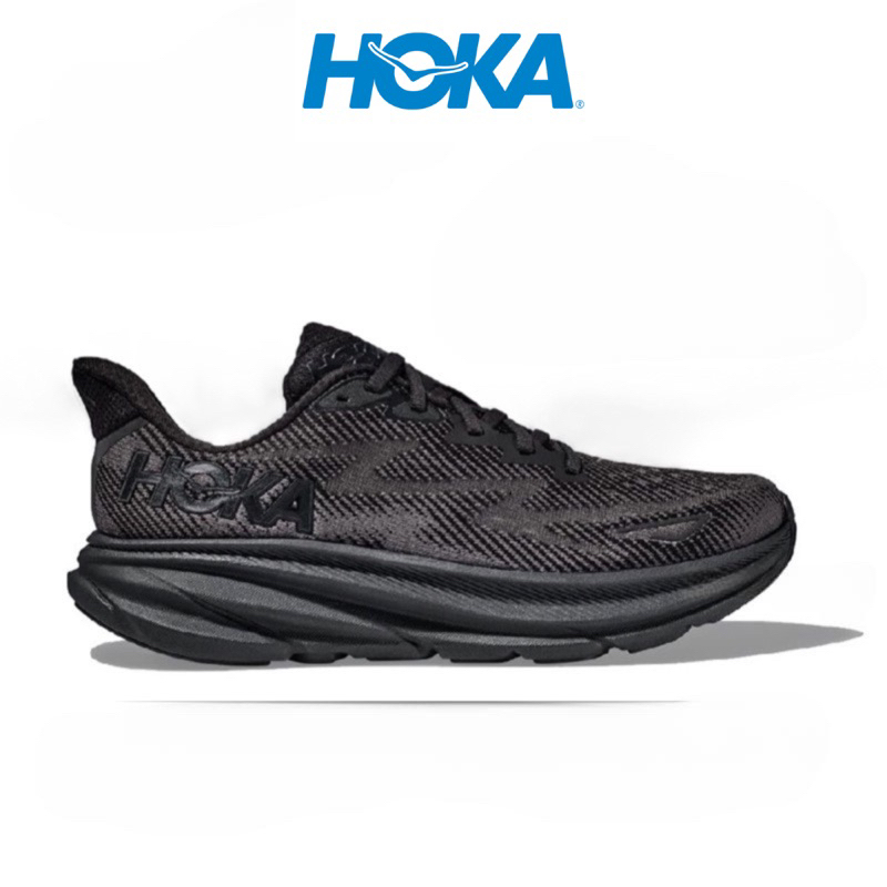 Hoka Clifton 9 Mens Road Running Shoes - Black