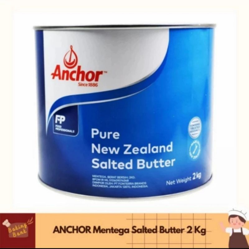 

Anchor Tinned Butter Asli New Zeeland Salted Butter Mentega Anchor 2 kg