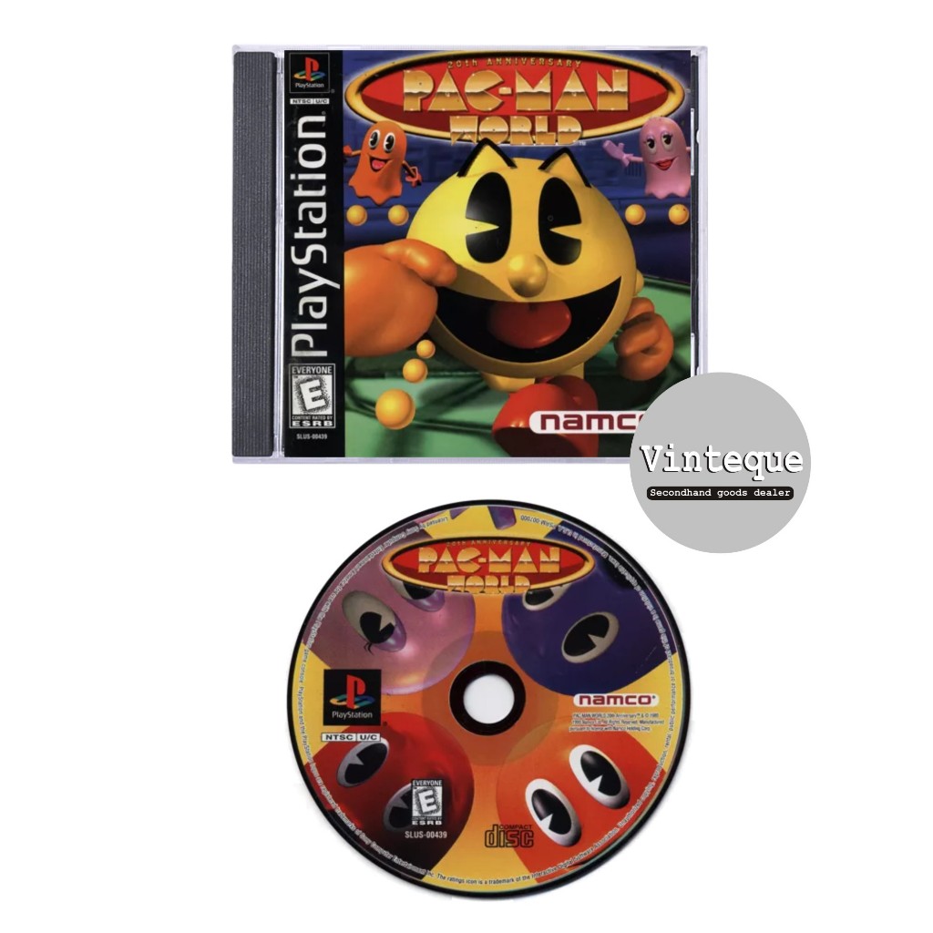 Kaset CD PS1 Playstation 1 Original Pabrik Pac-Man World