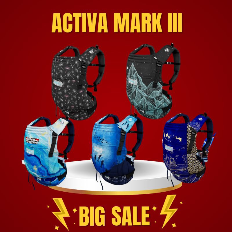 [BISA GOSEND] Bayiku.id Activa Mark III / Activa Mark 3, Gendongan SSC Newborn - Toddler & Preschool