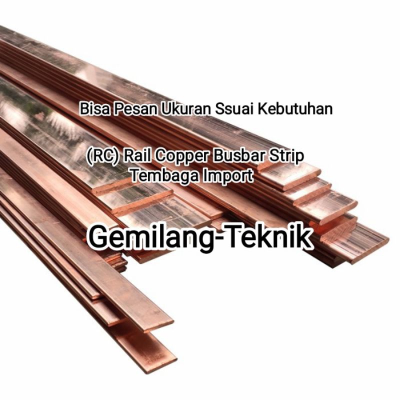 plat tembaga busbar plat tembaga murni ukuran 2mm x 15mm x 1000mm busbar tembaga import batang temba