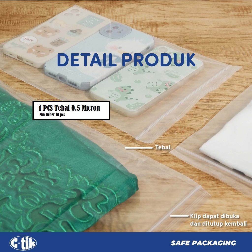 Plastik Klip Hijab Uk 20x30 [ 100 lembar ] Plastik Pe ori Tebal 0.45 Micron