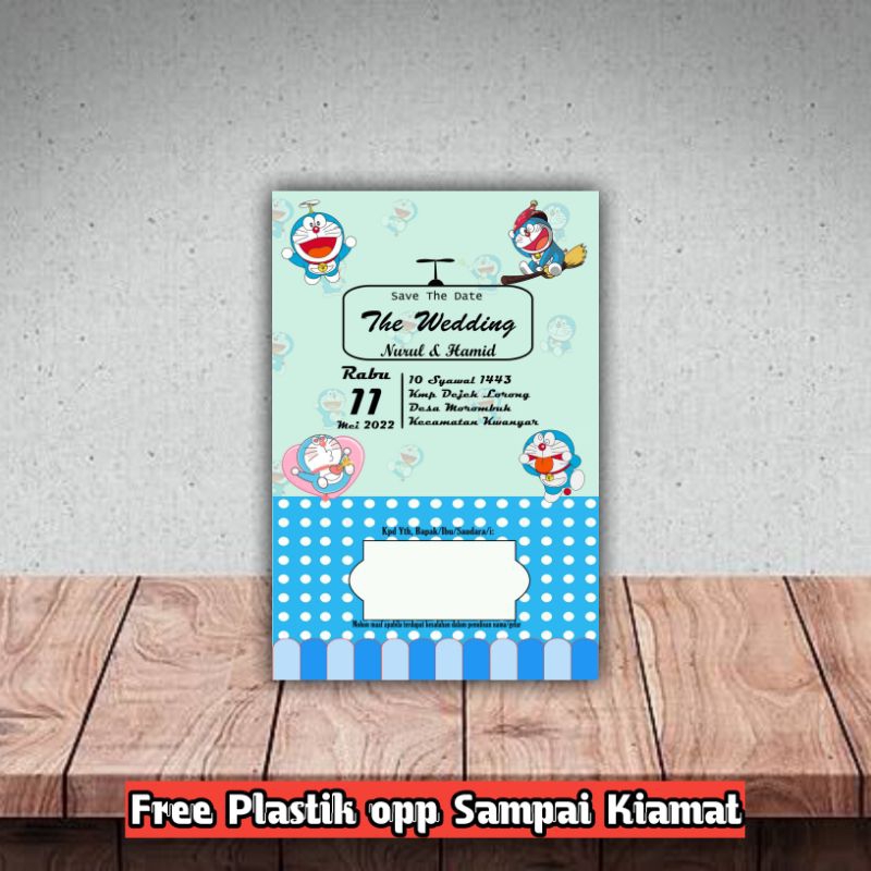 undangan pernikahan Doraemon| undangan pernikahan unik | undangan pernikahan murah | undangan pernik
