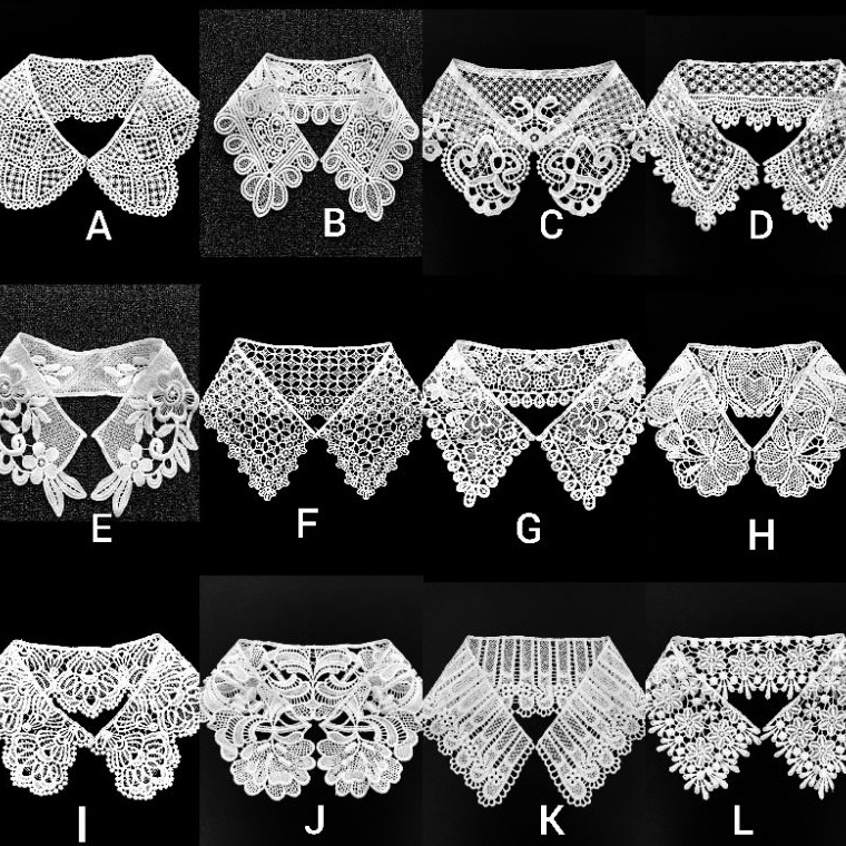 Promo Keren renda kerah standard bordir kerah aplikasi renda aplikasi kerah baju