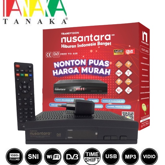 Vz Receiver Tv Parabola Tanaka Transvision Nusantara Merdeka KU BAND MPEG DVB Full HD