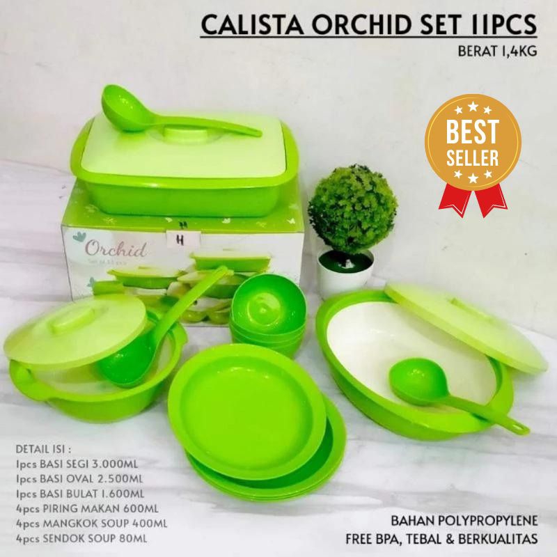 Wadah Saji Set Prasmanan Plastik CALISTA ORCHID