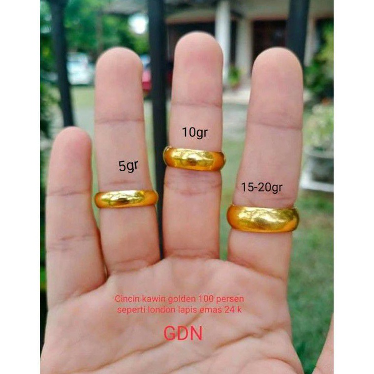 Lariza cincin belah rotan replika emas London 24k kualitas golden persis seperti emas asli ada merek