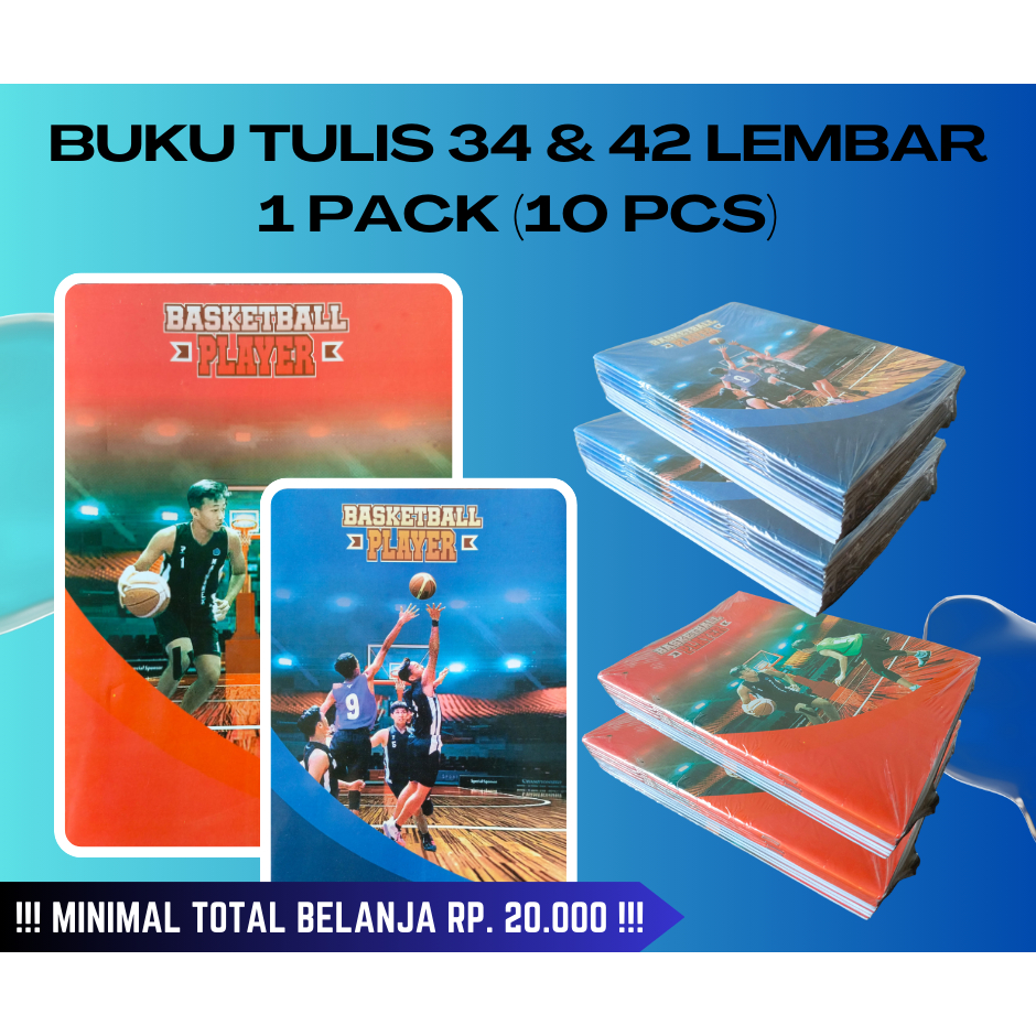 

Buku Tulis Isi 34 & 42 Lembar 1 Pack (10 Pcs)