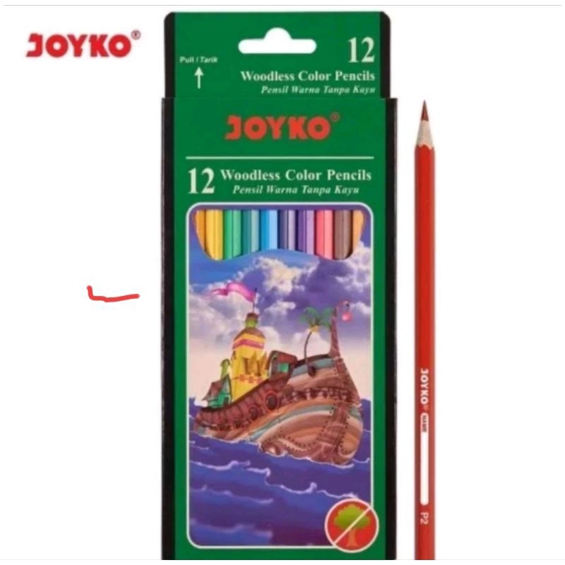 

Pensil warna Joyko CP-103/pensil warna panjang JOYKO/pensil warna Joyko 12warna panjang