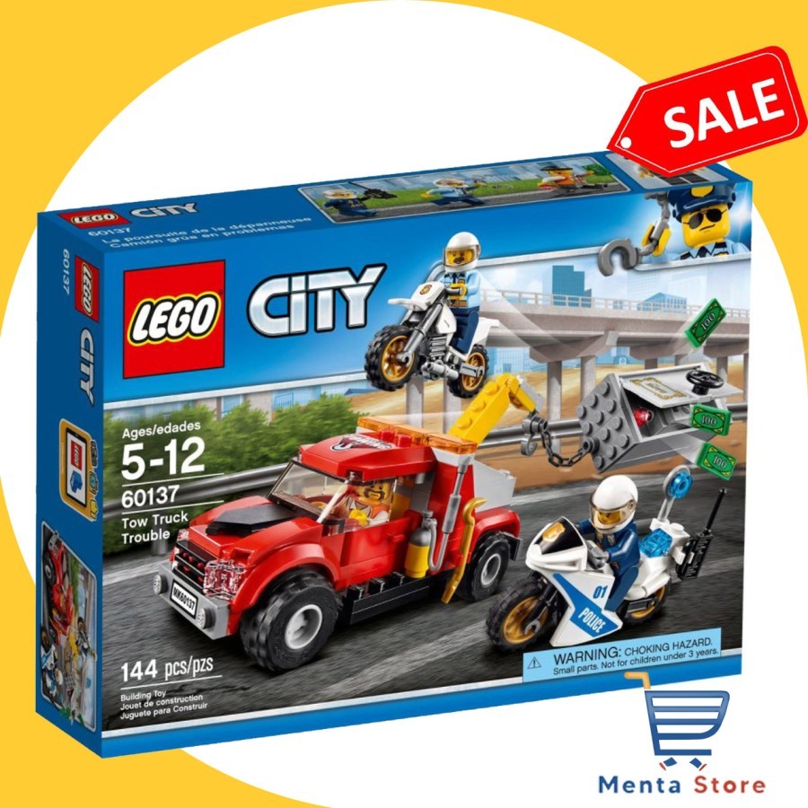 Mainan LEGO City 60137 Truk Derek Penjahat Brankas Polisi Kejar-kejaran
