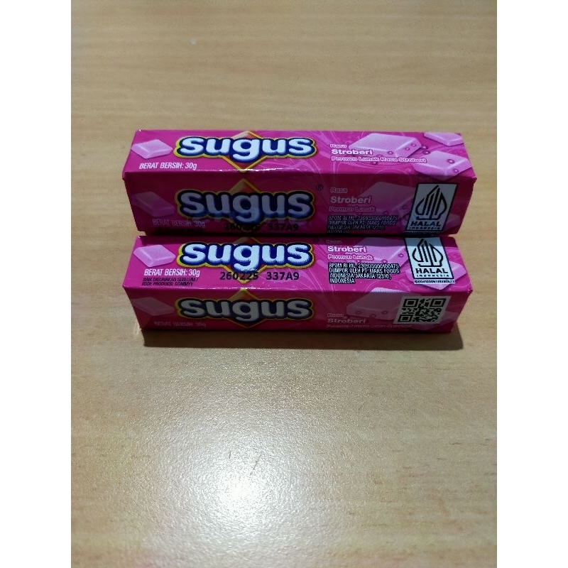 

Permen SUGUS Stik Strawberry 30g 1pak isi 24pcs