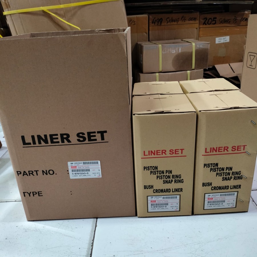 LINER KIT SET RING PISTON ISUZU PANTHER 2.3 C223 ORIGINAL JAPAN