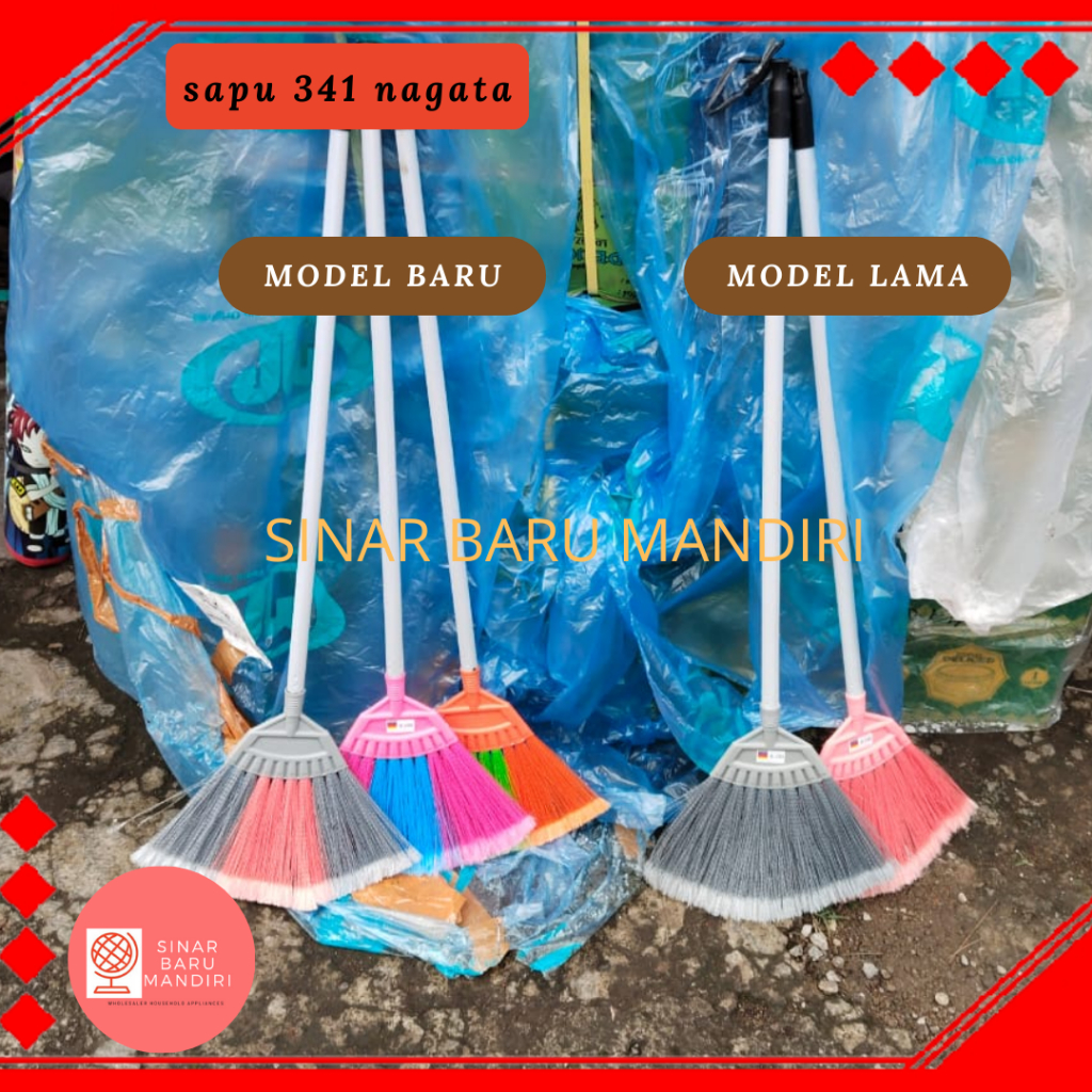 Sapu lantai plastik 341 Nagata / Sapu lantai / Sapu lantai ringan / Sapu Nagata