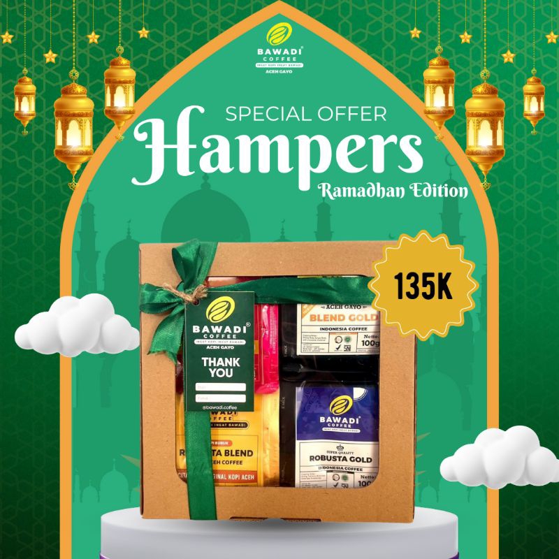 

Hampers Parcel Hadiah Gift Bawadi Coffee Kopi (Paket C)