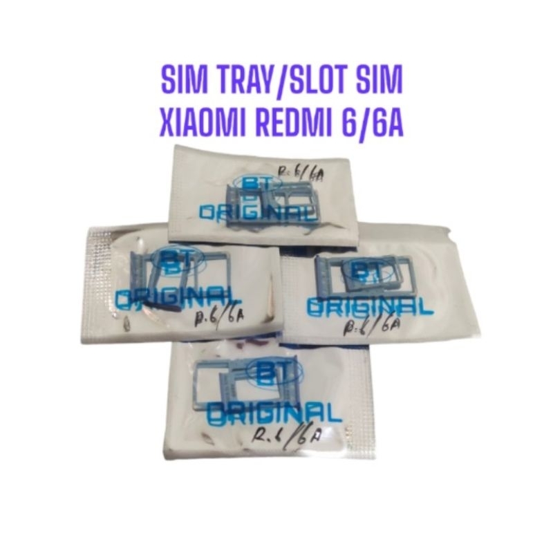 SIM TRAY SIM LOCK SLOT SIM DUDUKAN SIM XIAOMI REDMI 6 / REDMI 6A - SIMTRAY XIAOMI REDMI 6 / REDMI 6A