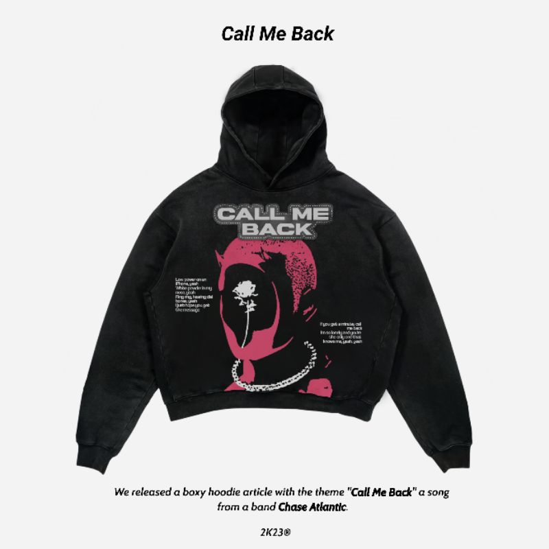 Boxy hoodie chase atlantic -CALL ME BACK