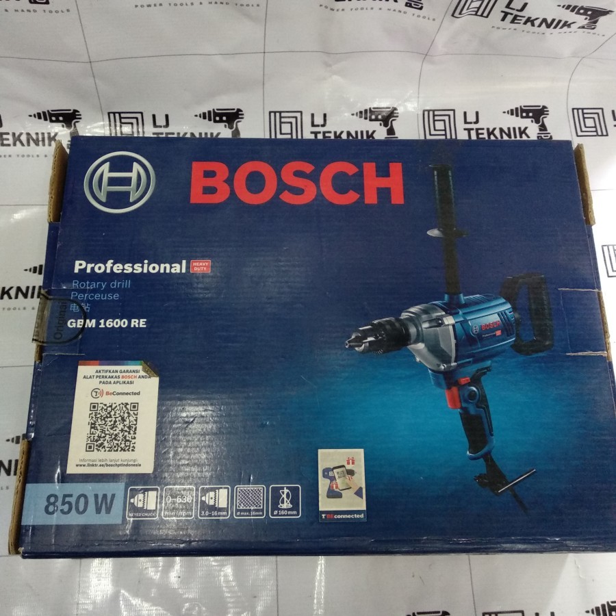 BOSCH MESIN BOR LISTRIK BESI 16 MM ROTARY DRILL 16MM 850W GBM 1600 RE
