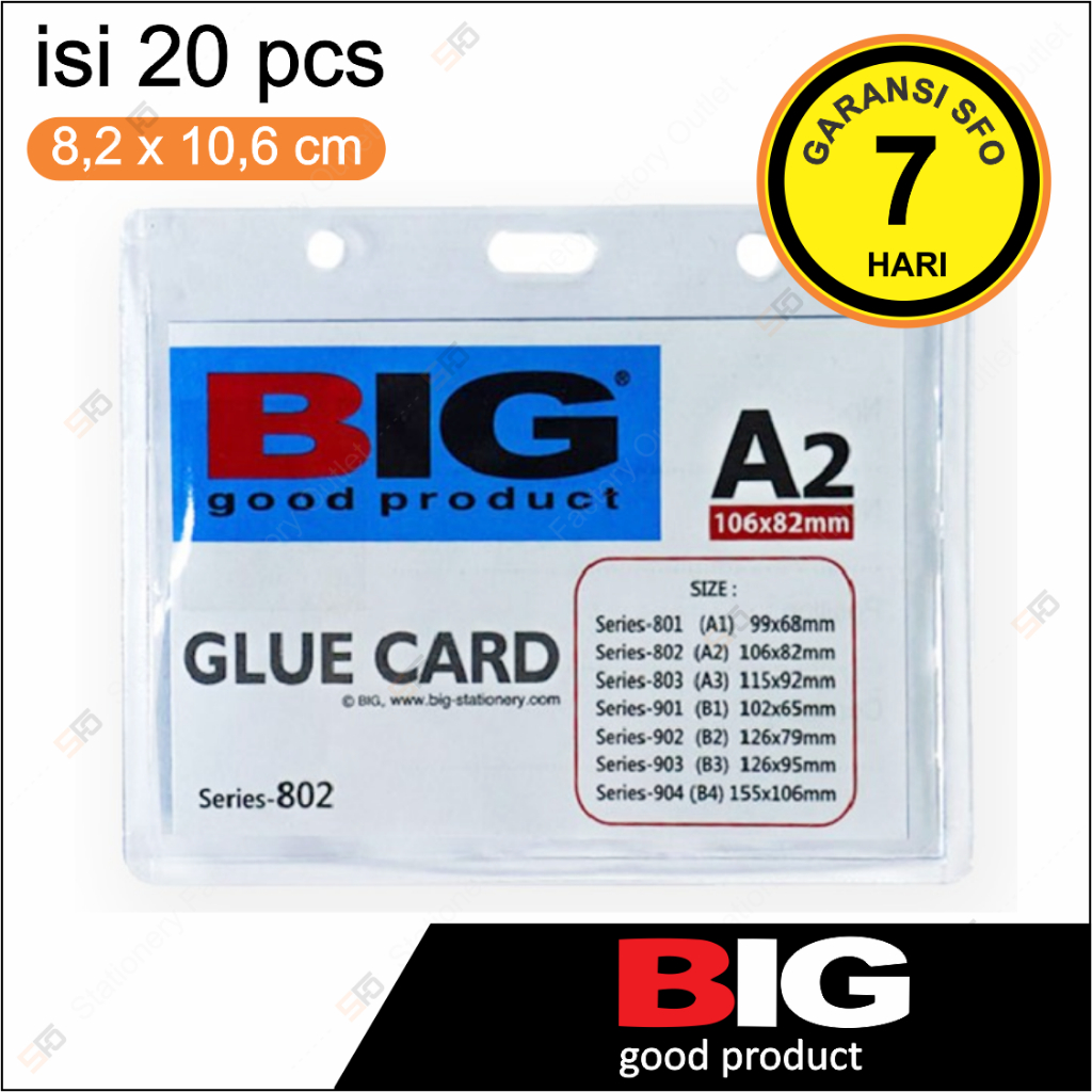

ID Card Mika Big A2 isi 20 - 106mm x 82mm - Name Tag Glue Card Holder - SFO Semarang Official