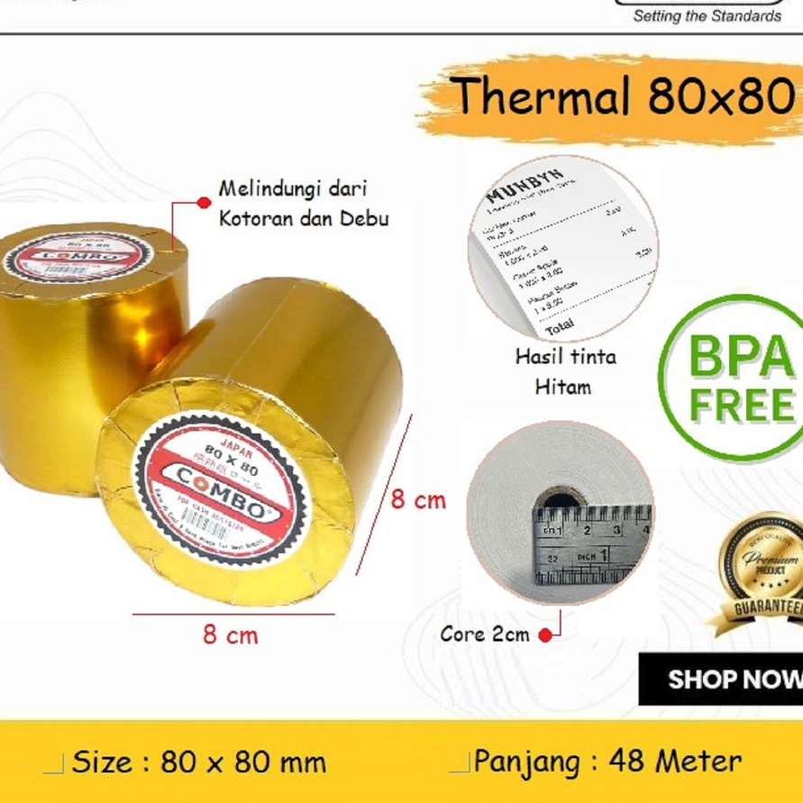 

COD Kertas Struk Kasir Kertas Thermal 8 x 8 Kertas Kasir Thermal Roll Combo