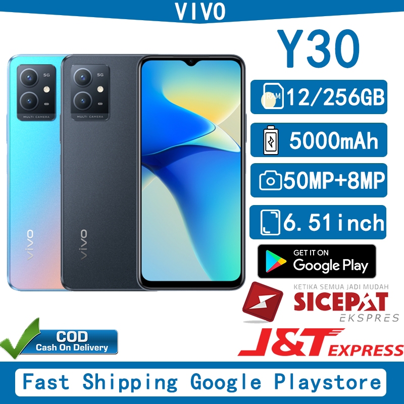 VIVO Y30 5G RAM 8GB ROM 256GB Smartphone 6.51 inci HP Garansi Satu Tahun