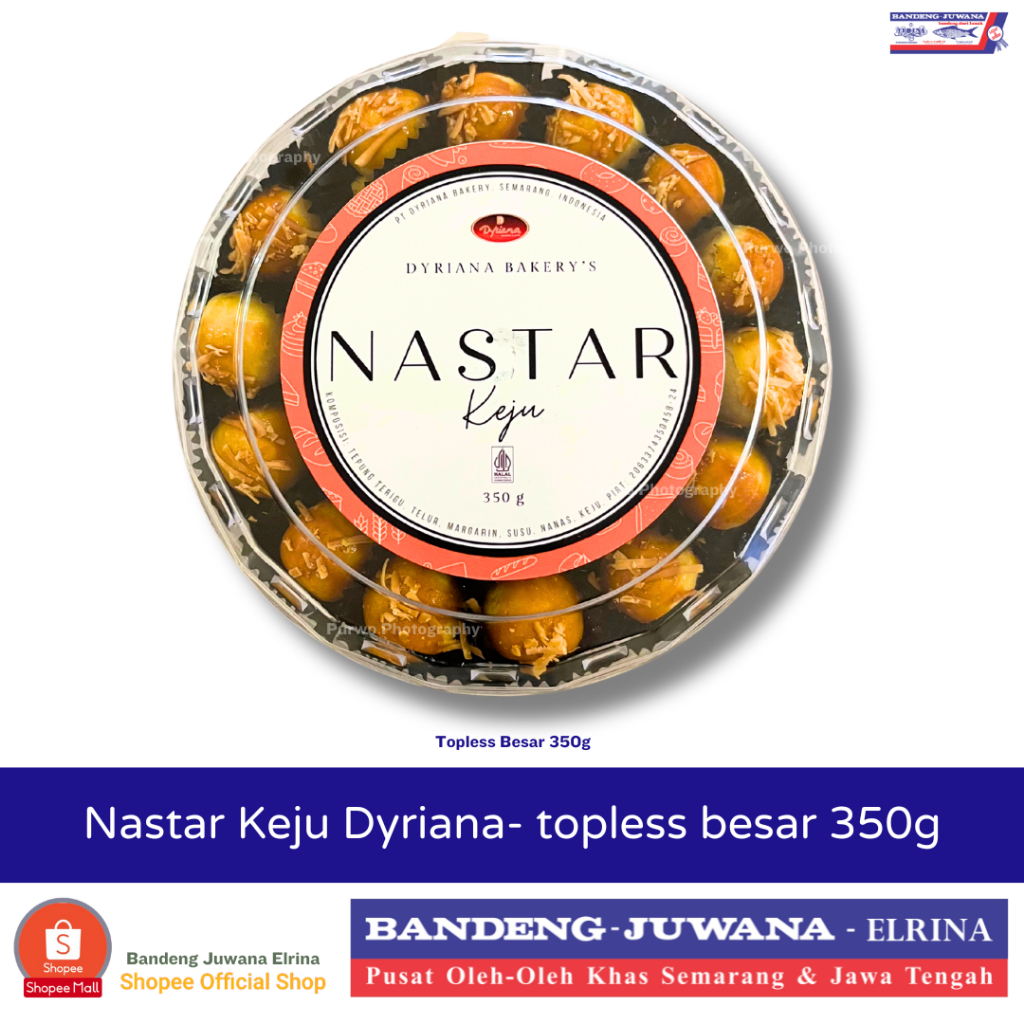 Nastar Keju Topless Besar 350g merek Dyriana