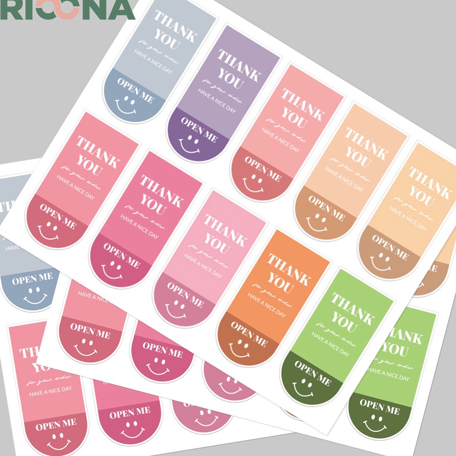 

Terbaru 1 pcs Stiker Label Open Me Thank You Have A Nice Day