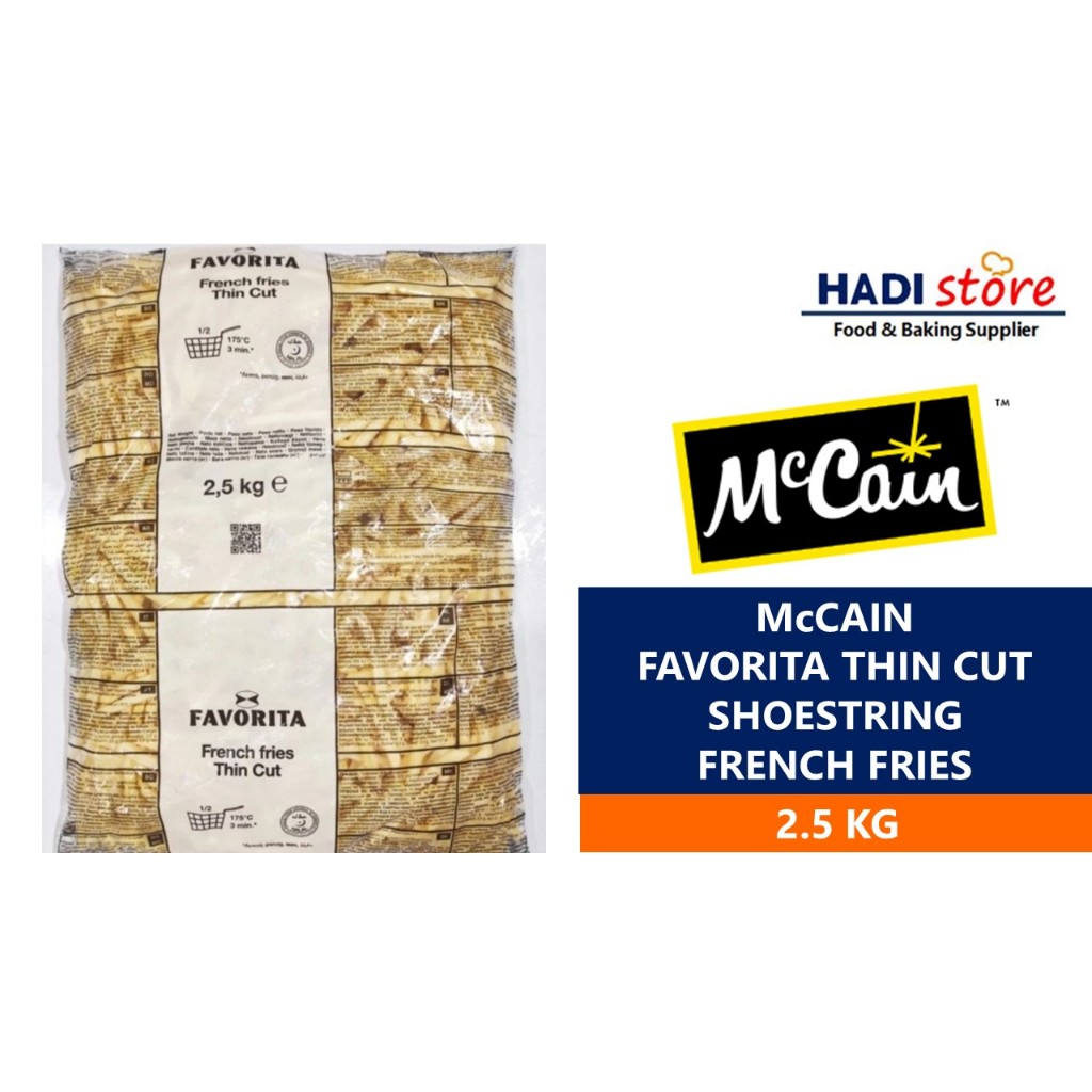 

McCAIN Mc CAIN FAVORITA FRENCH FRIES THIN CUT KENTANG GORENG SHOESTRING 2.5 KG