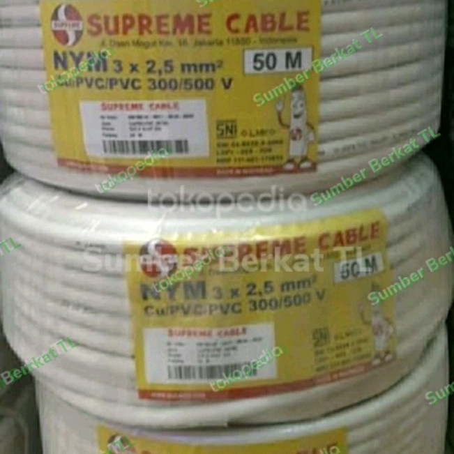 Zsg Kabel Supreme 3x25 NYM Potongan Meteran 3 x 25 Per Meter  Terkini