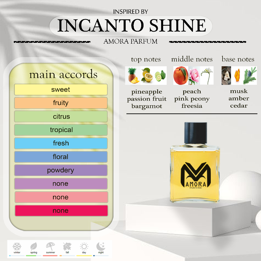 INSPIRED BY INCANTO SHINE AMORA PARFUM 100% ORIGINAL